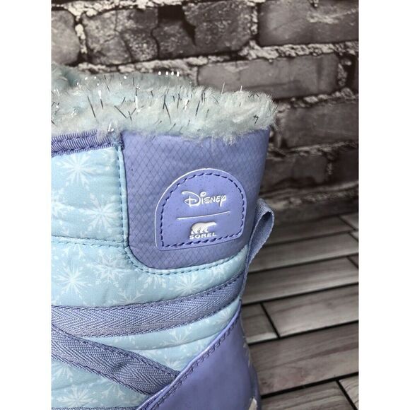 DISNEY X SOREL YOUTH WHITNEY FROZEN ELSA BOOTS FROSTED PURPLE SILVER Sz 5M US/37 - Picture 16 of 16
